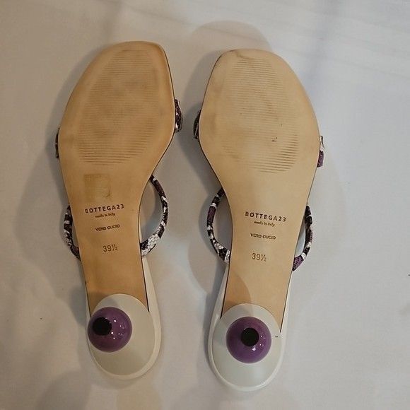 NWOT Marilyn's by Bottega 23 leather slide sandals size 39.5/US 9 - Picture 7 of 9